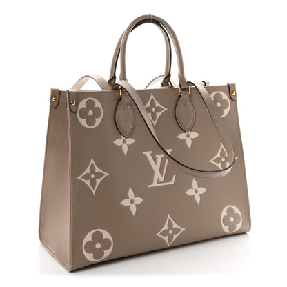 Louis Vuitton Empreinte Monogram Giant Onthego MM Tourterelle Creme 3 of 11