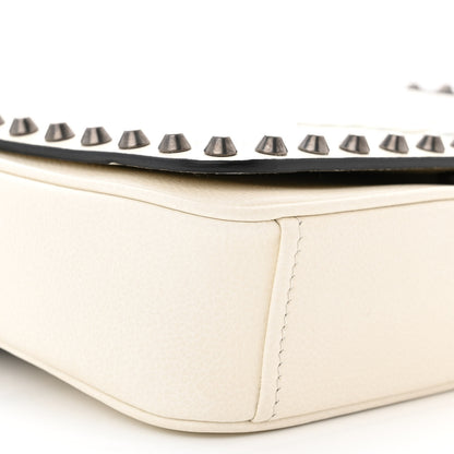 Prada Glace Calfskin Studded Crossbody White 9 of 11