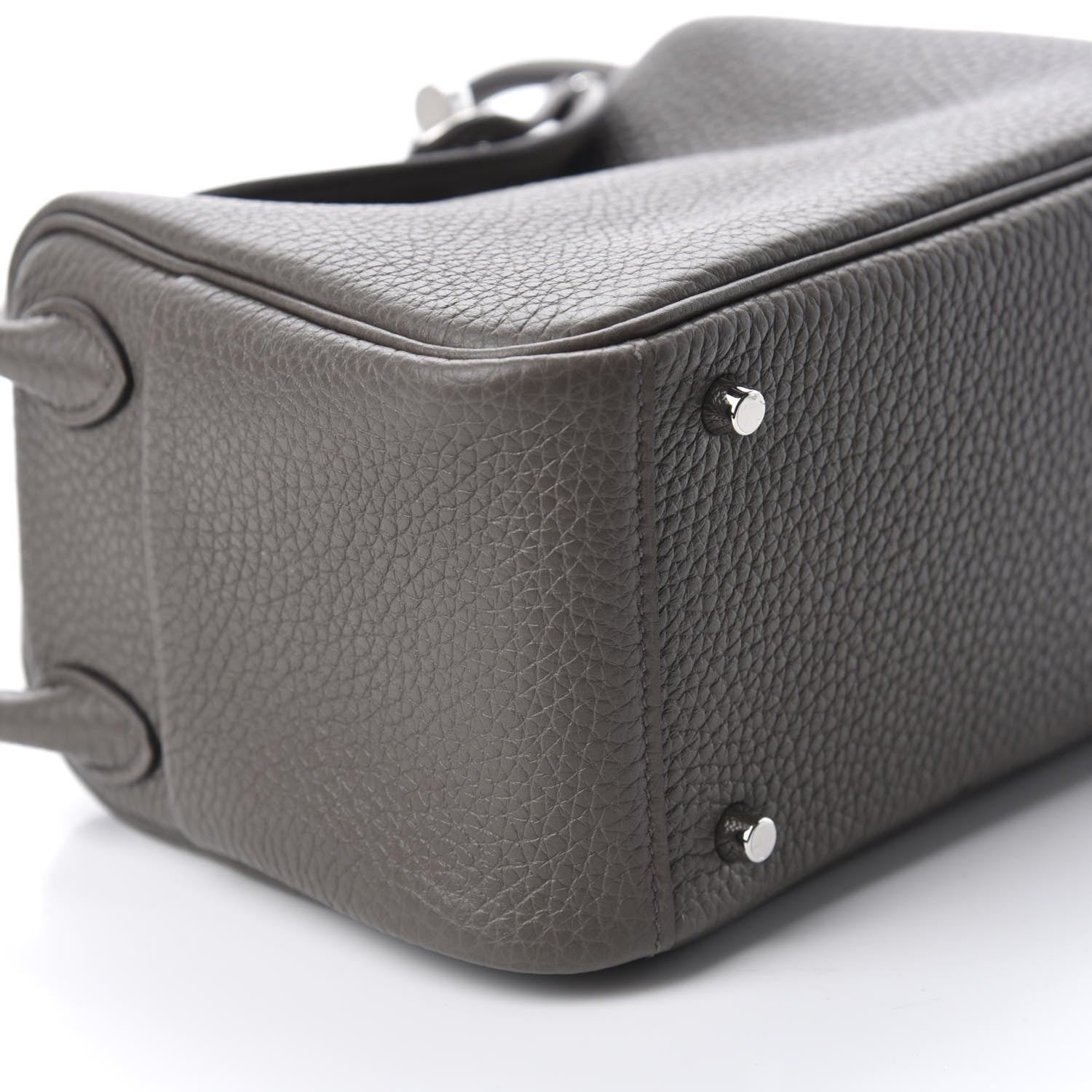 Hermes Taurillon Clemence Mini Lindy 20 Etain 6 of 11