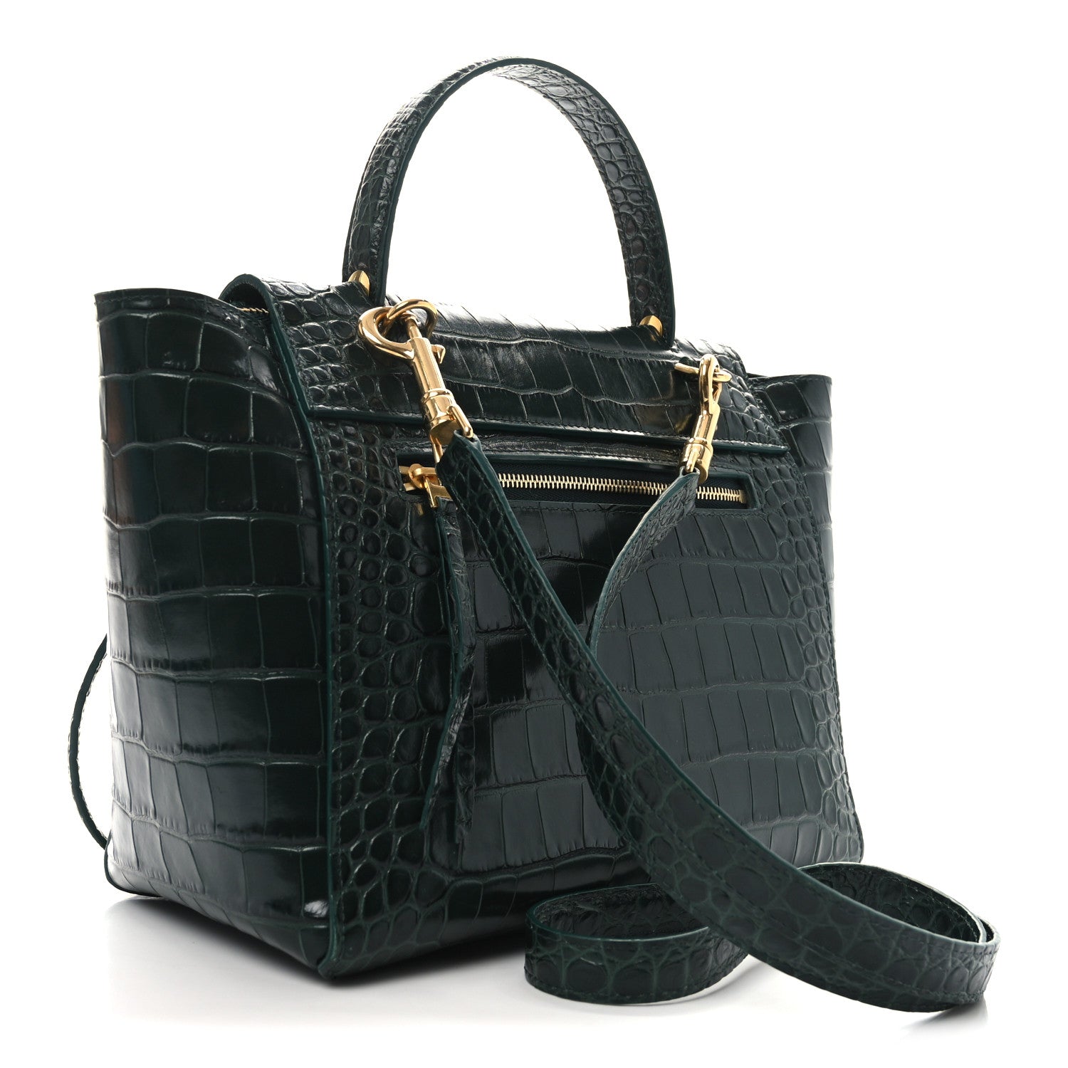 Celine Calfskin Crocodile Embossed Micro Belt Bag Amazone 3 of 9