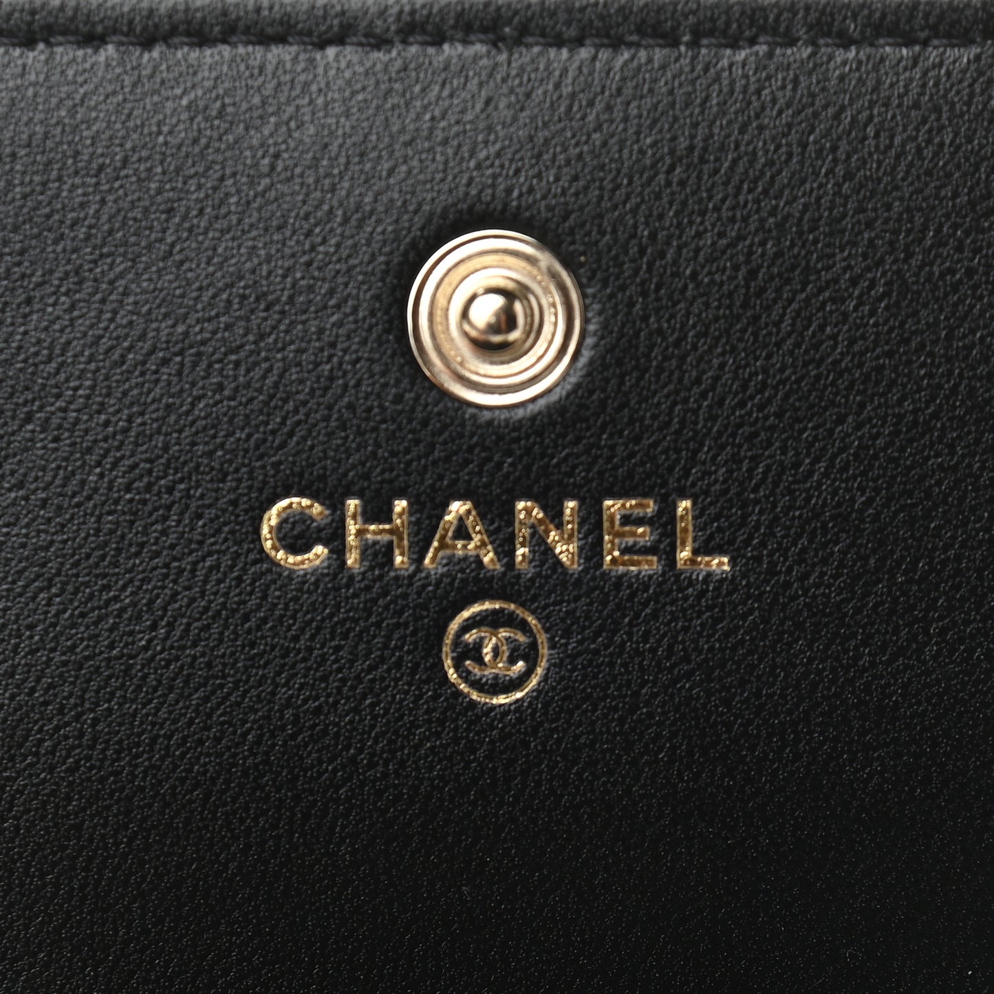 Lambskin Quilted My Chanel Lady Card Holder On Chain Black