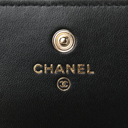 Chanel Lambskin Quilted My Chanel Lady Card Holder On Chain Black 6 of 9