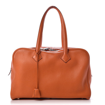 Hermes Taurillon Clemence Victoria II 35 Orange 1 of 12