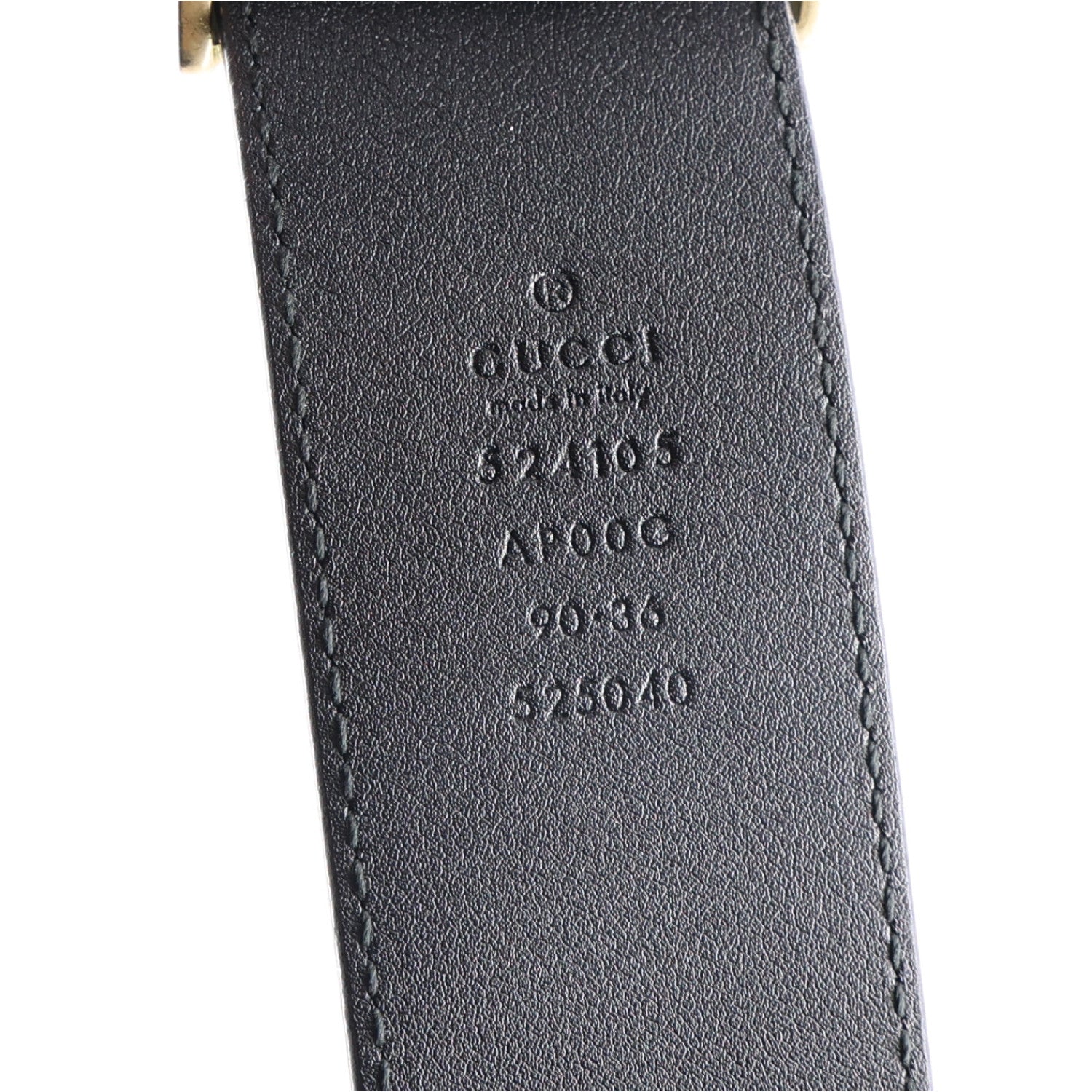 Gucci Moon Calfskin Torchon Double G 40mm Belt 90 36 Black 5 of 6