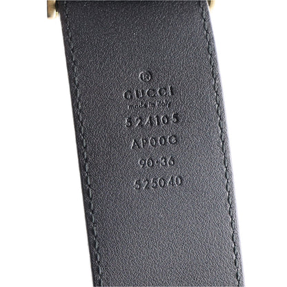 Gucci Moon Calfskin Torchon Double G 40mm Belt 90 36 Black 5 of 6
