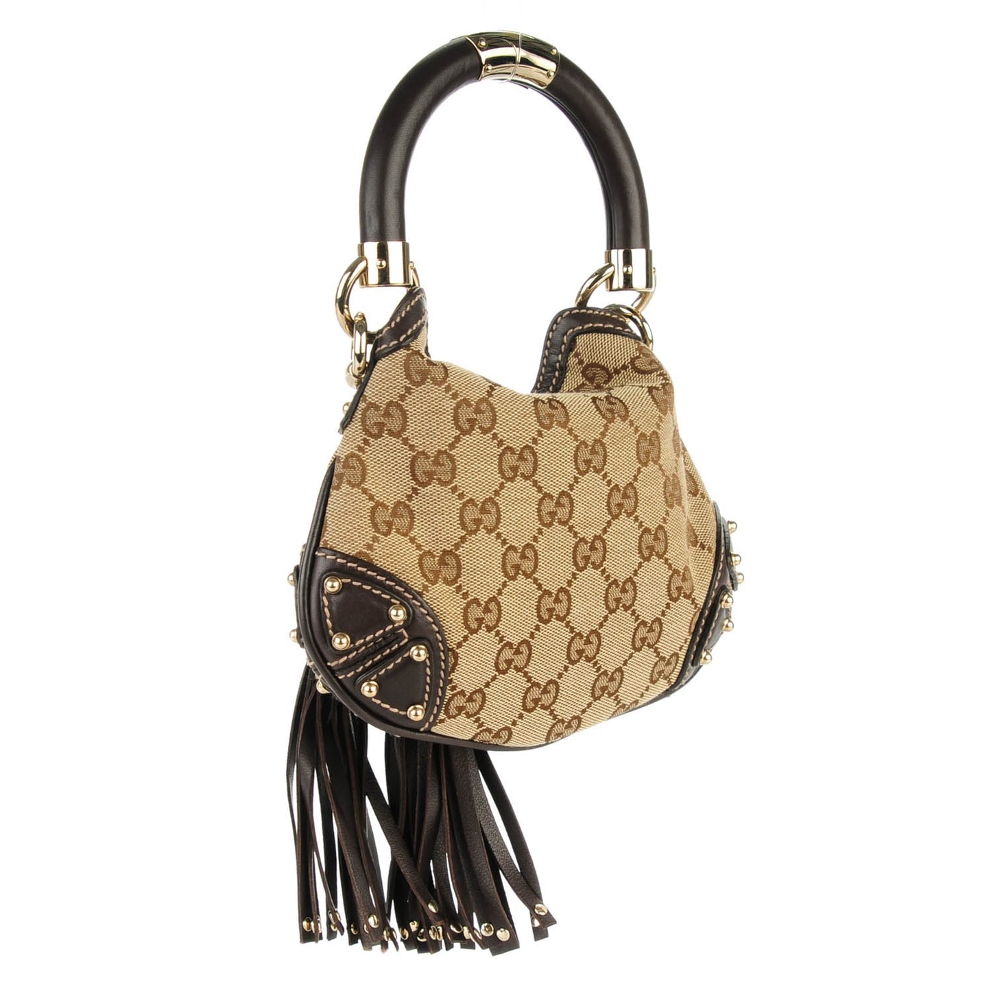 Monogram Mini Indy Top Handle Bag Dark Brown