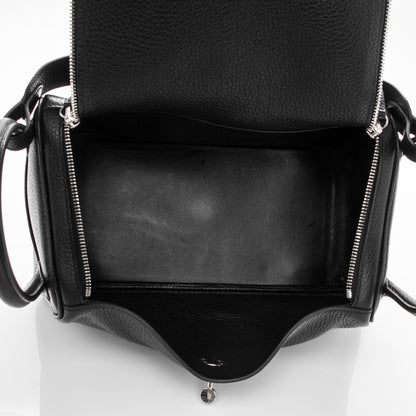 Hermes Taurillon Clemence Lindy 30 Black 7 of 7