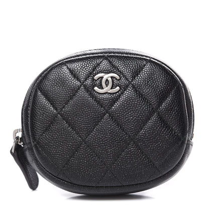 Chanel Iridescent Caviar Quilted Zip Around Classic Coin Purse Black 1 of 7