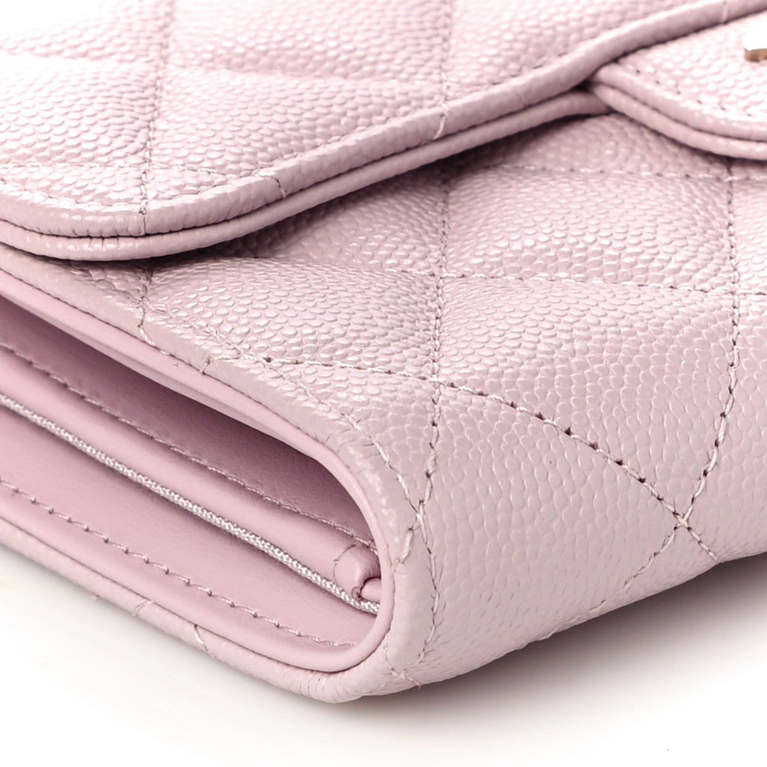 Chanel Caviar Quilted Medium Flap Wallet Light Pink 10 of 12