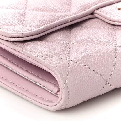 Chanel Caviar Quilted Medium Flap Wallet Light Pink 10 of 12