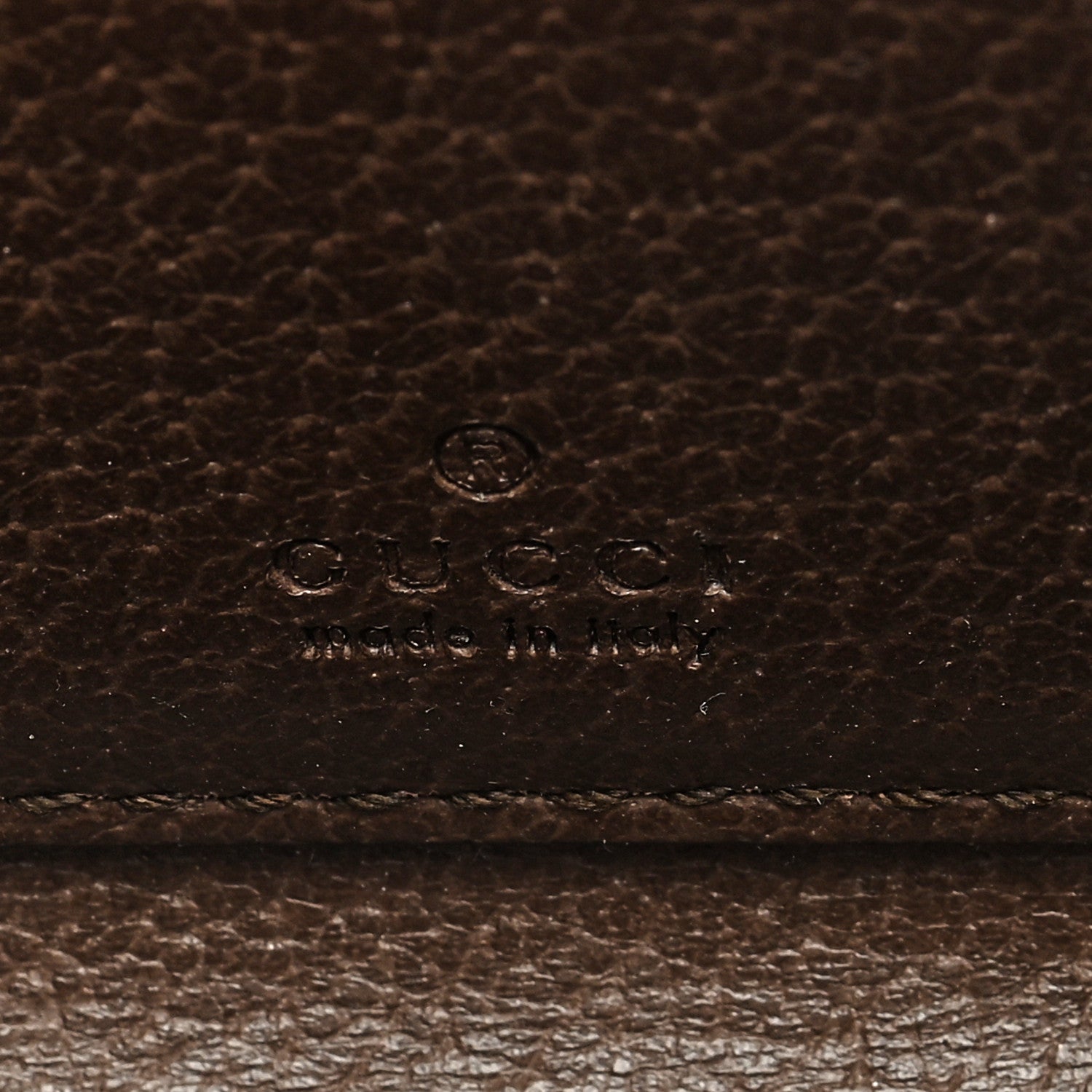 Gucci GG Supreme Monogram Textured Dollar Calfskin Web Ophidia Zip Around Card Case Wallet Beige Ebony New Acero 6 of 6