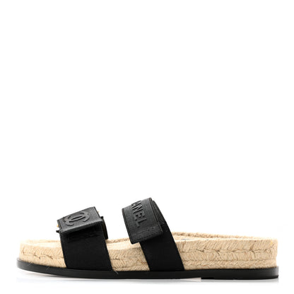 Chanel Lambskin Mules Elastic 37 Black 1 of 13