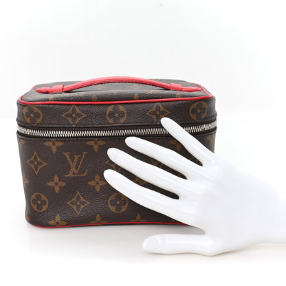 Louis Vuitton Monogram Macassar Nice Mini Rouge 2 of 7