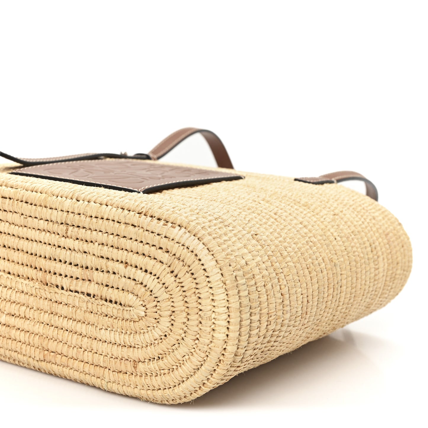 Raffia Small Square Basket Tote Bag Natural Tan