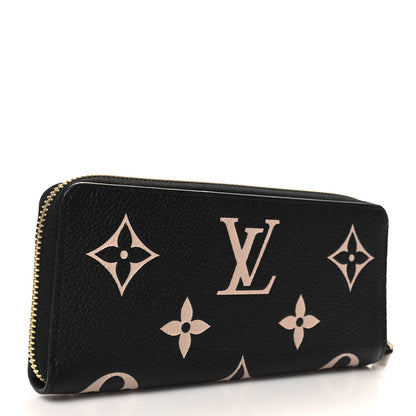 Louis Vuitton Empreinte Monogram Giant Clemence Wallet Black Beige 3 of 7