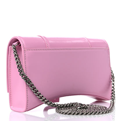 Balenciaga Shiny Box Calfskin Tonal B Hourglass Chain Bag Candy Pink 3 of 13