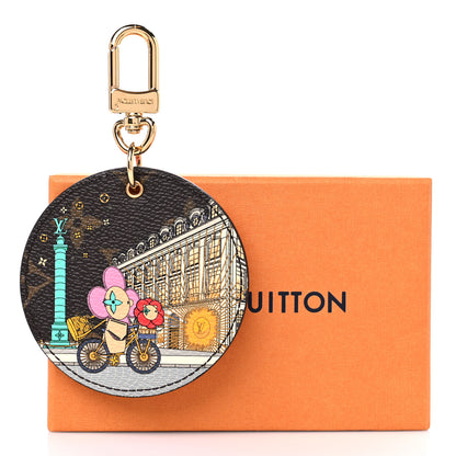 Louis Vuitton Monogram 2022 Christmas Animation Paris Bag Charm Key Ring Pink 4 of 4