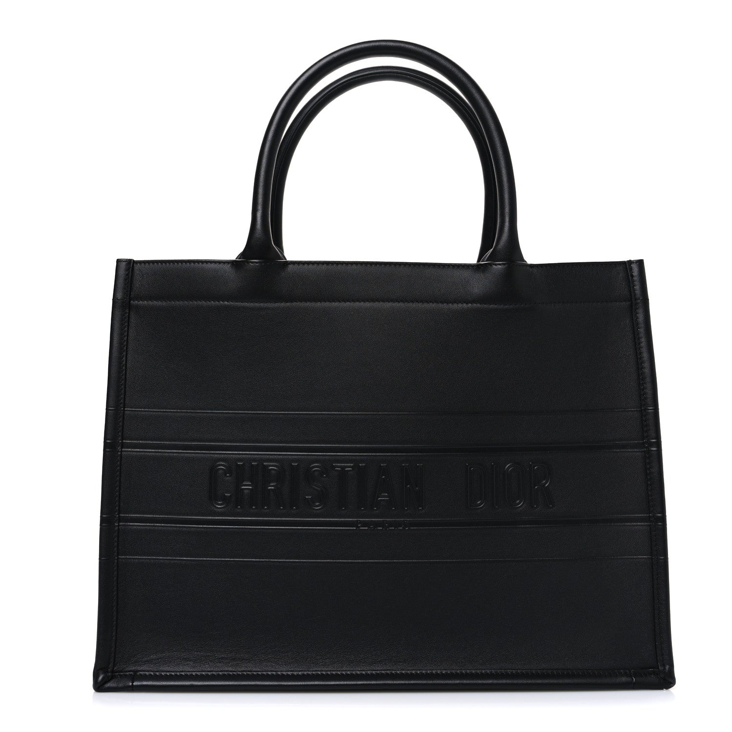 Christian Dior Calfskin Embossed Medium Book Tote Black 1 of 10
