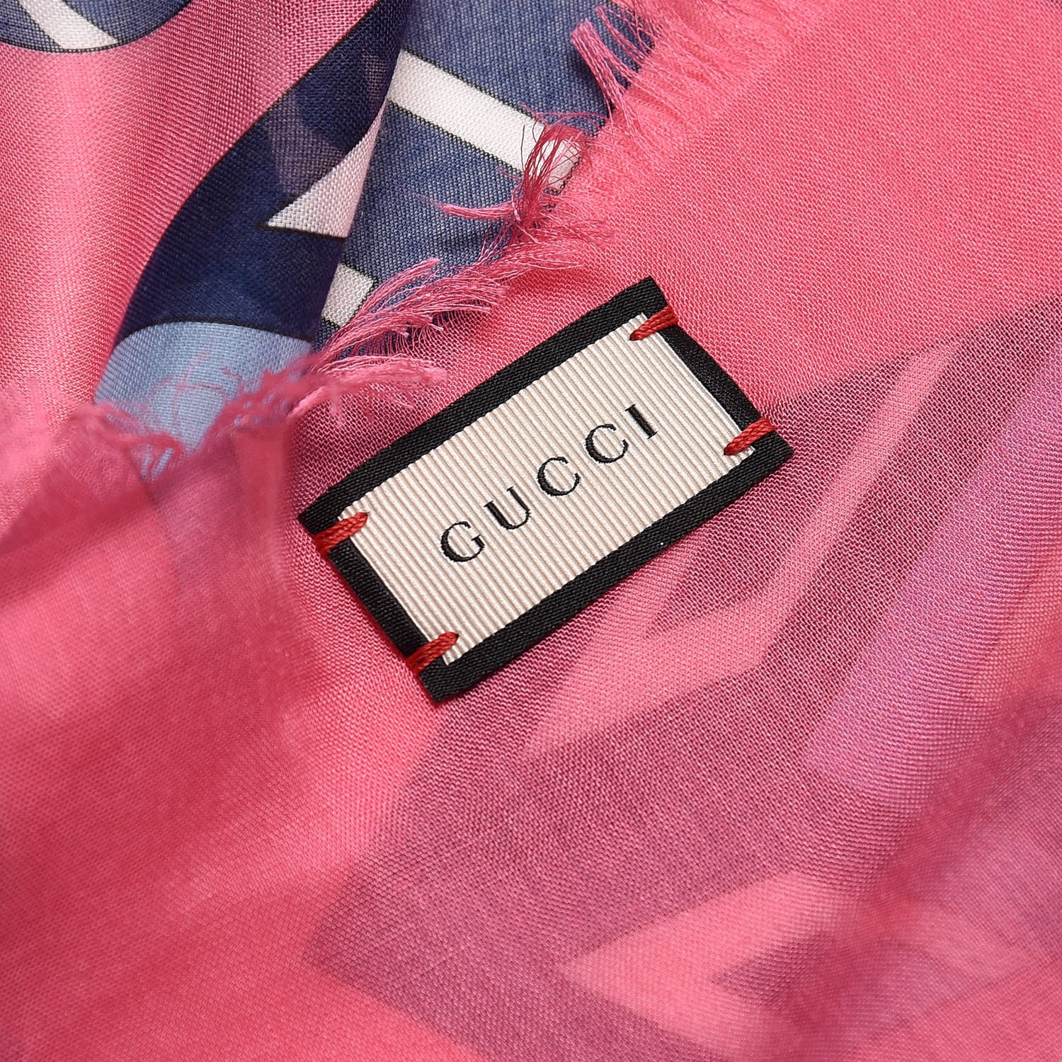 Gucci Silk GG Wallpaper Print Scarf Pink 4 of 5