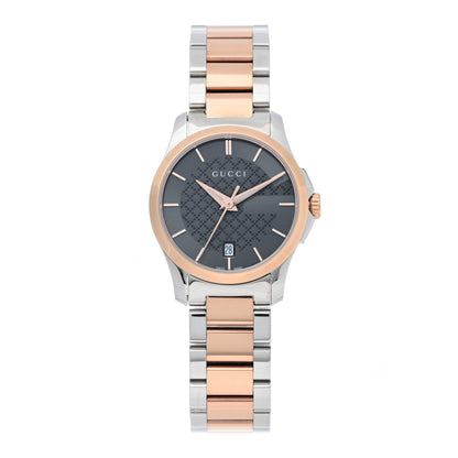Gucci Stainless Steel 27mm G-Timeless Two Tone Quartz Watch Black 1 of 5