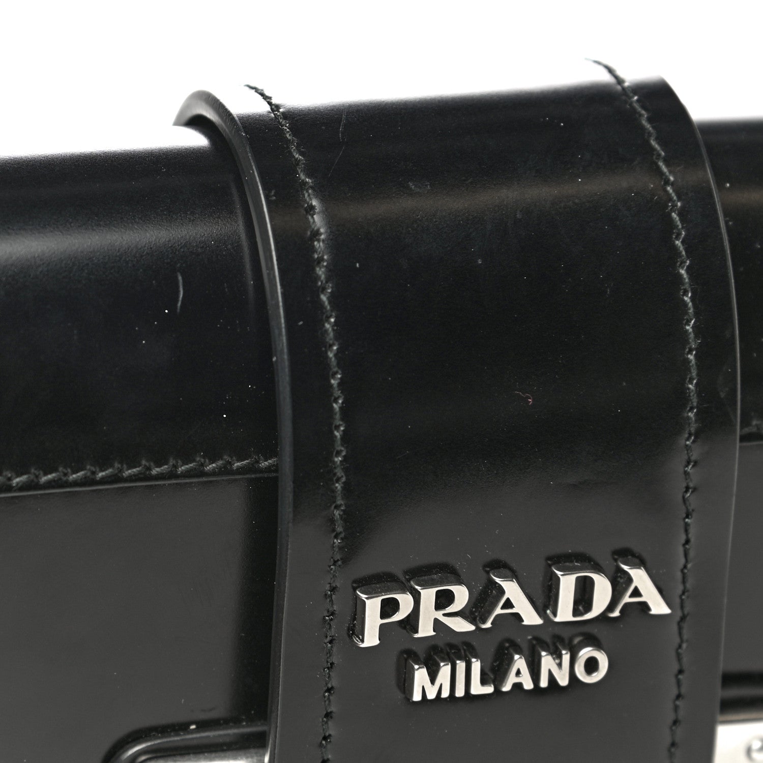 Prada City Calfskin Cahier Chain Wristlet Clutch Black 14 of 18