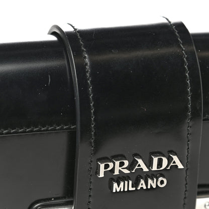Prada City Calfskin Cahier Chain Wristlet Clutch Black 14 of 18