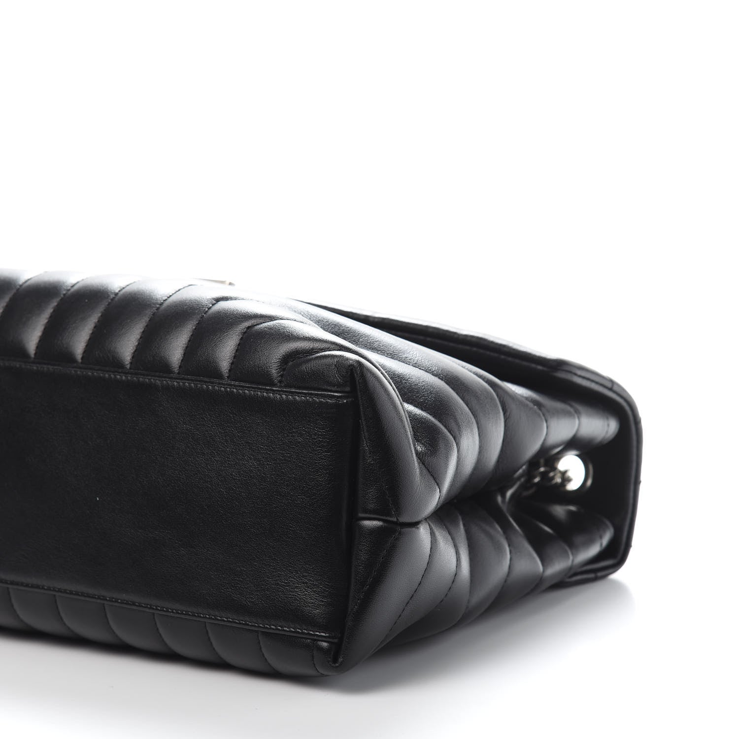 Saint Laurent Calfskin Y Quilted Monogram Medium Loulou Chain Satchel Black 10 of 13