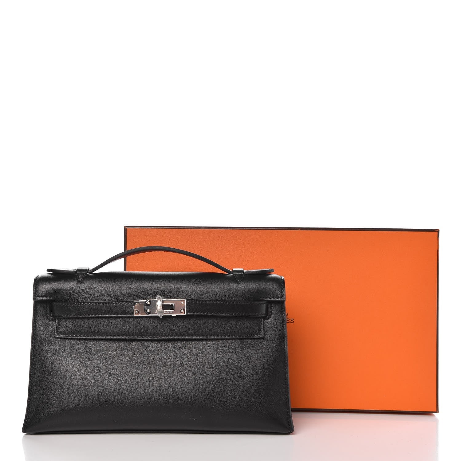 Hermes Swift Kelly Pochette Clutch Black 25 of 25