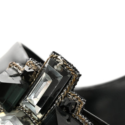 Chanel Patent Crystal Embellished Sandals 40 Black 9 of 9