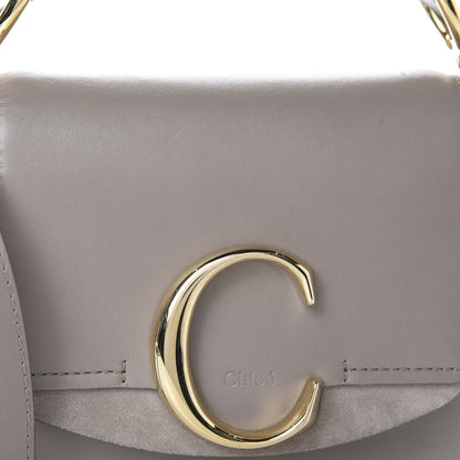 Chloe Shiny Calfskin Suede Mini C Double Carry Motty Grey 9 of 9