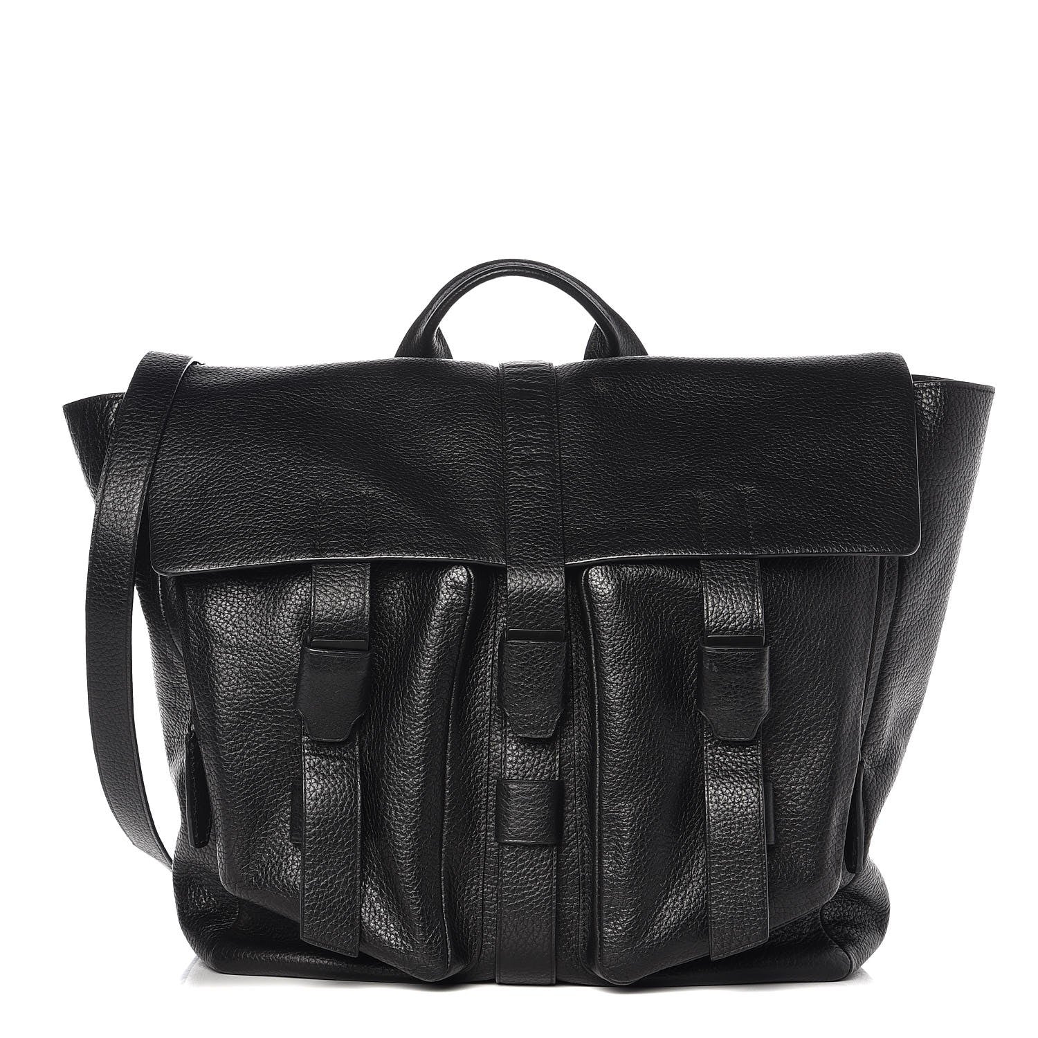 3.1 Phillip Lim 3.1 Grained Calfskin Journey Messenger Black 1 of 8