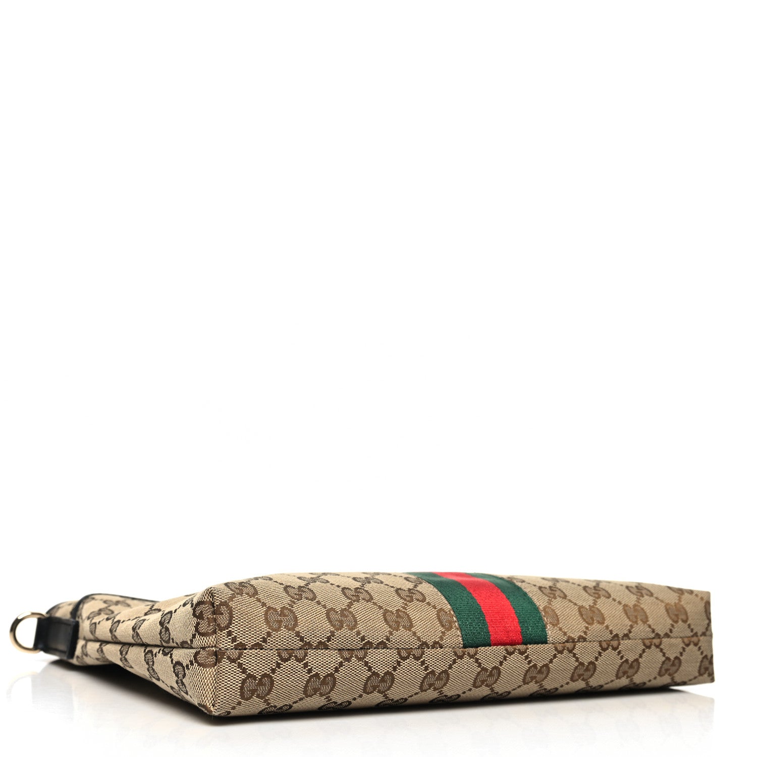 Gucci GG Monogram Web Flat Messenger Bag Black 4 of 10