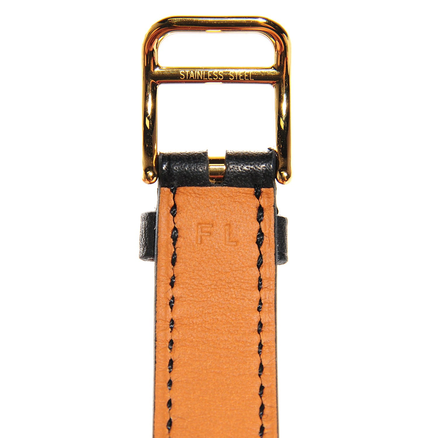 Hermes Stainless Steel Barenia 20mm Kelly Cadena Double Tour Quartz Watch Noir 7 of 12