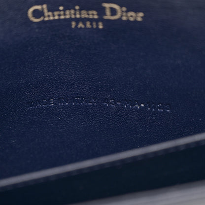 Christian Dior Lambskin Cannage Lady Dior Pouch Navy 10 of 13
