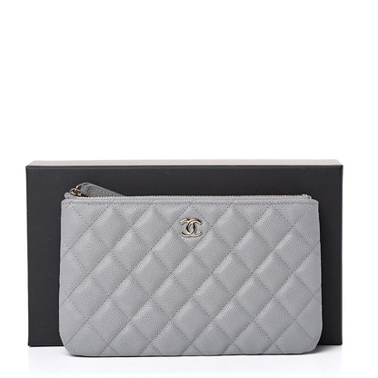 Chanel Caviar Quilted Cosmetic Case Grey 7 of 7