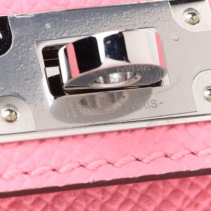 Hermes Swift Epsom Pocket Kelly Shoulder Strap Rose Azalee Rose Confetti 6 of 7