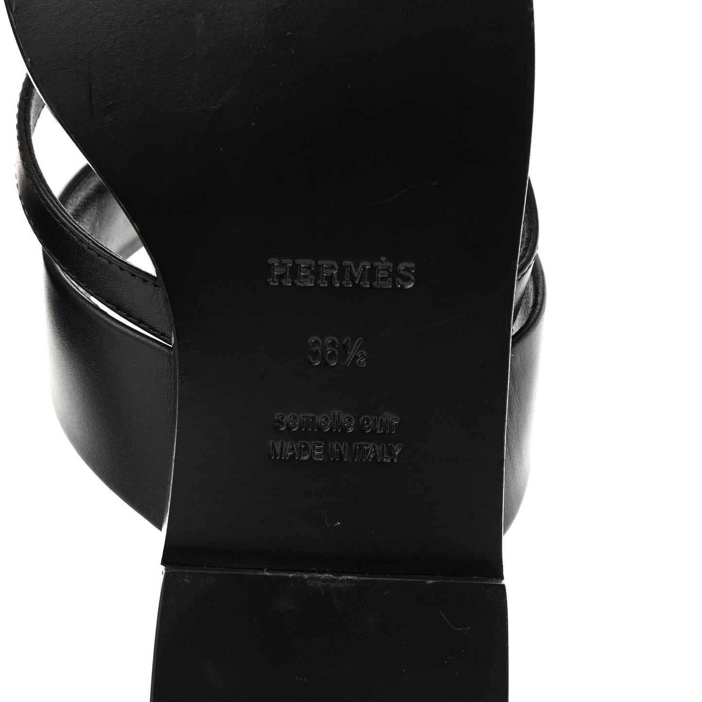 Calfskin Claire Sandals 36.5 Black