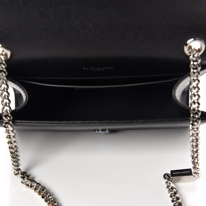 Saint Laurent Grain De Poudre Small Monogram Kate Satchel Black 5 of 10