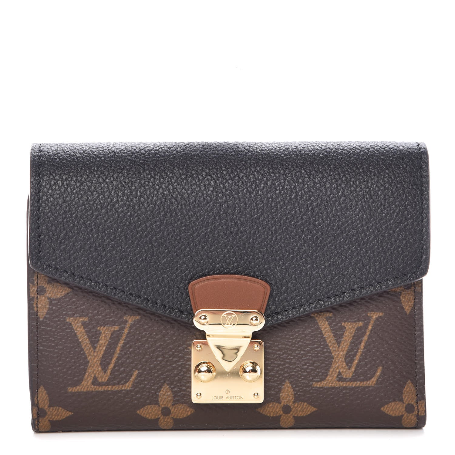 Louis Vuitton Monogram Pallas Compact Wallet NM Black 1 of 8