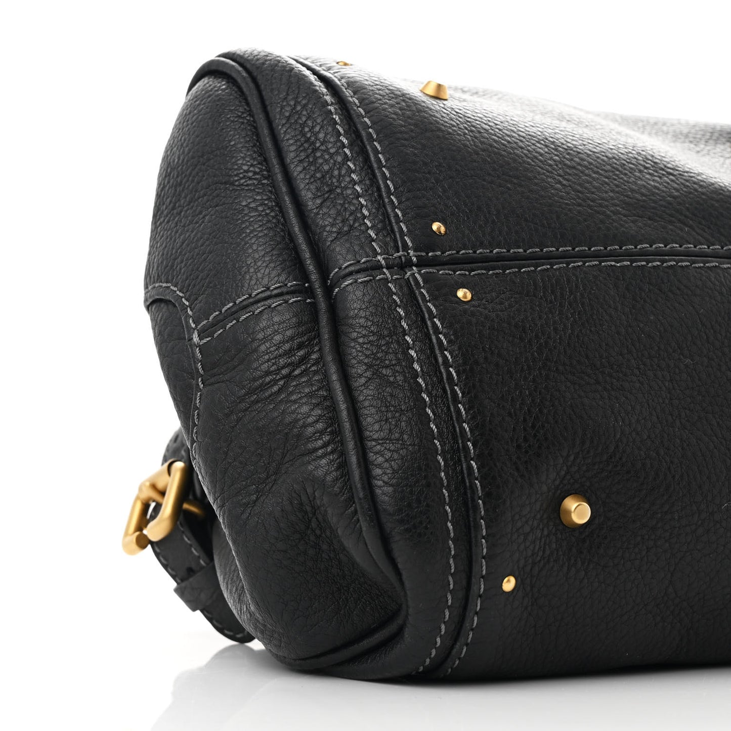 Calfskin Medium Paddington Satchel Black