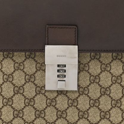 Gucci GG Supreme Monogram Flap Briefcase Brown 8 of 15