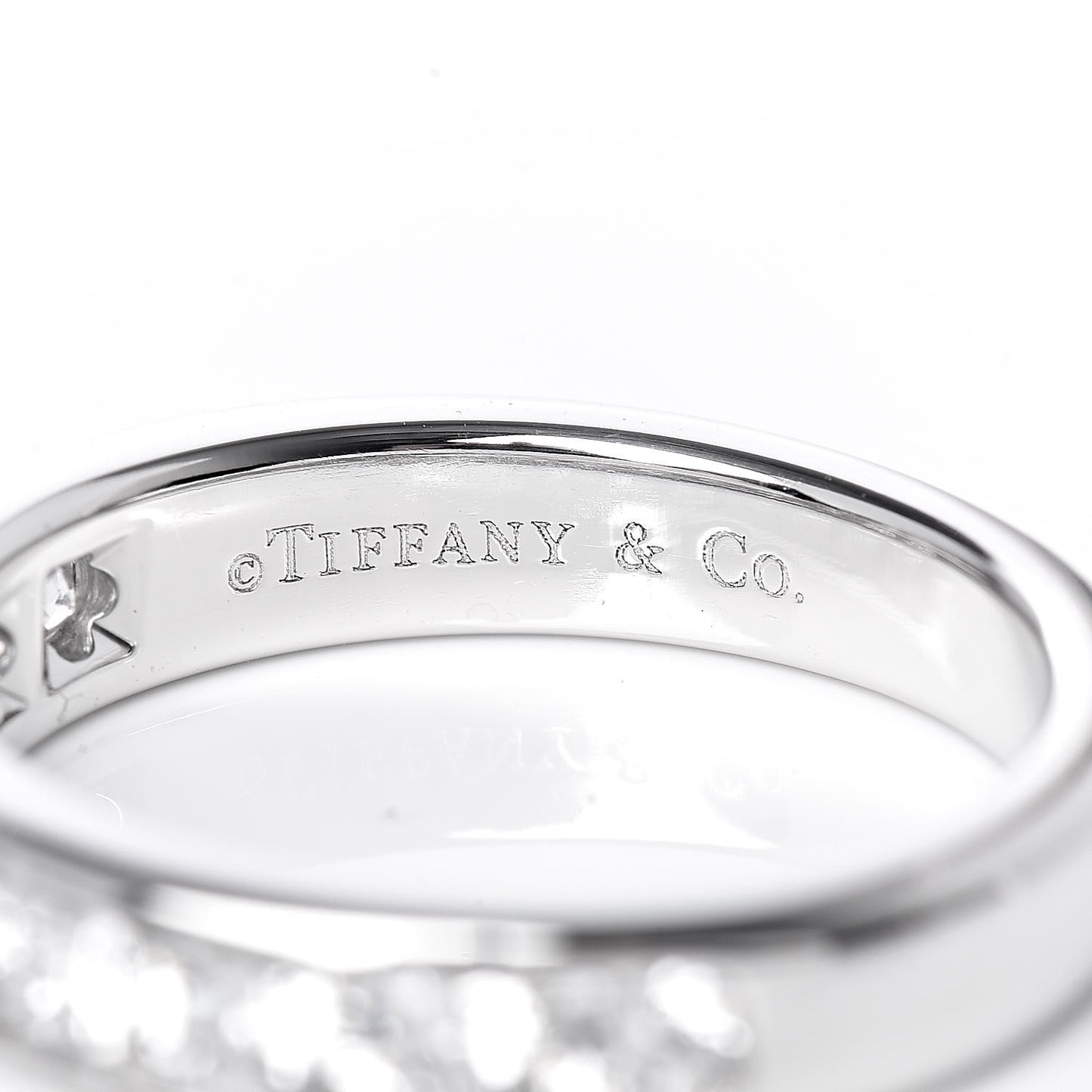 Platinum Diamond 4mm Half Circle Wedding Band Ring 50 5.5