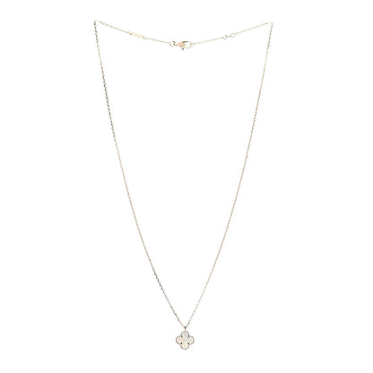 Van Cleef & Arpels 18K Yellow Gold Mother of Pearl Sweet Alhambra Pendant Necklace 3 of 6
