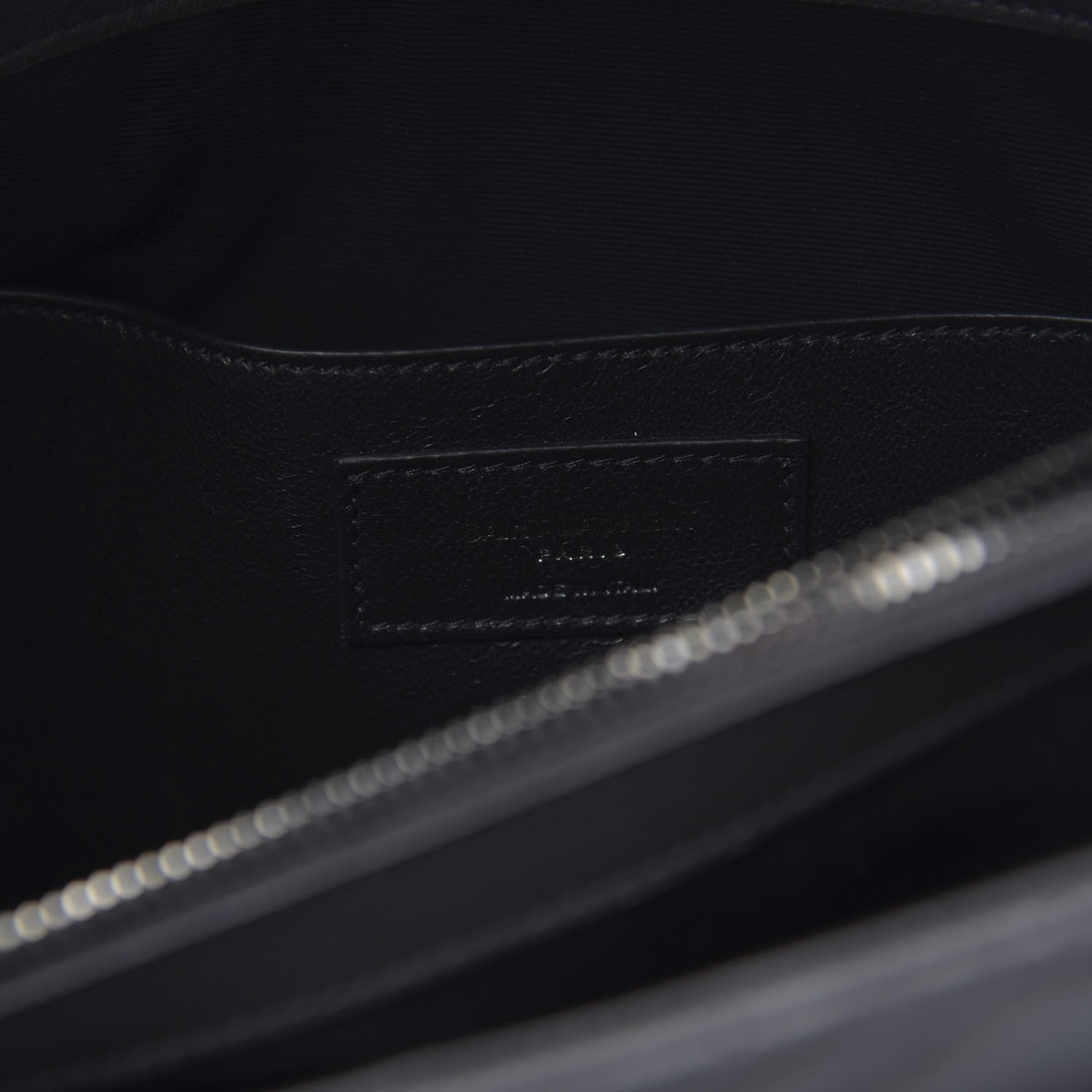 Saint Laurent Sheepskin Matelasse Chevron Monogram Large College Satchel Dark Asphalt 7 of 16