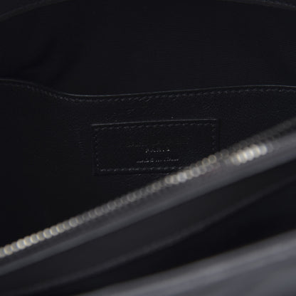 Saint Laurent Sheepskin Matelasse Chevron Monogram Large College Satchel Dark Asphalt 7 of 16