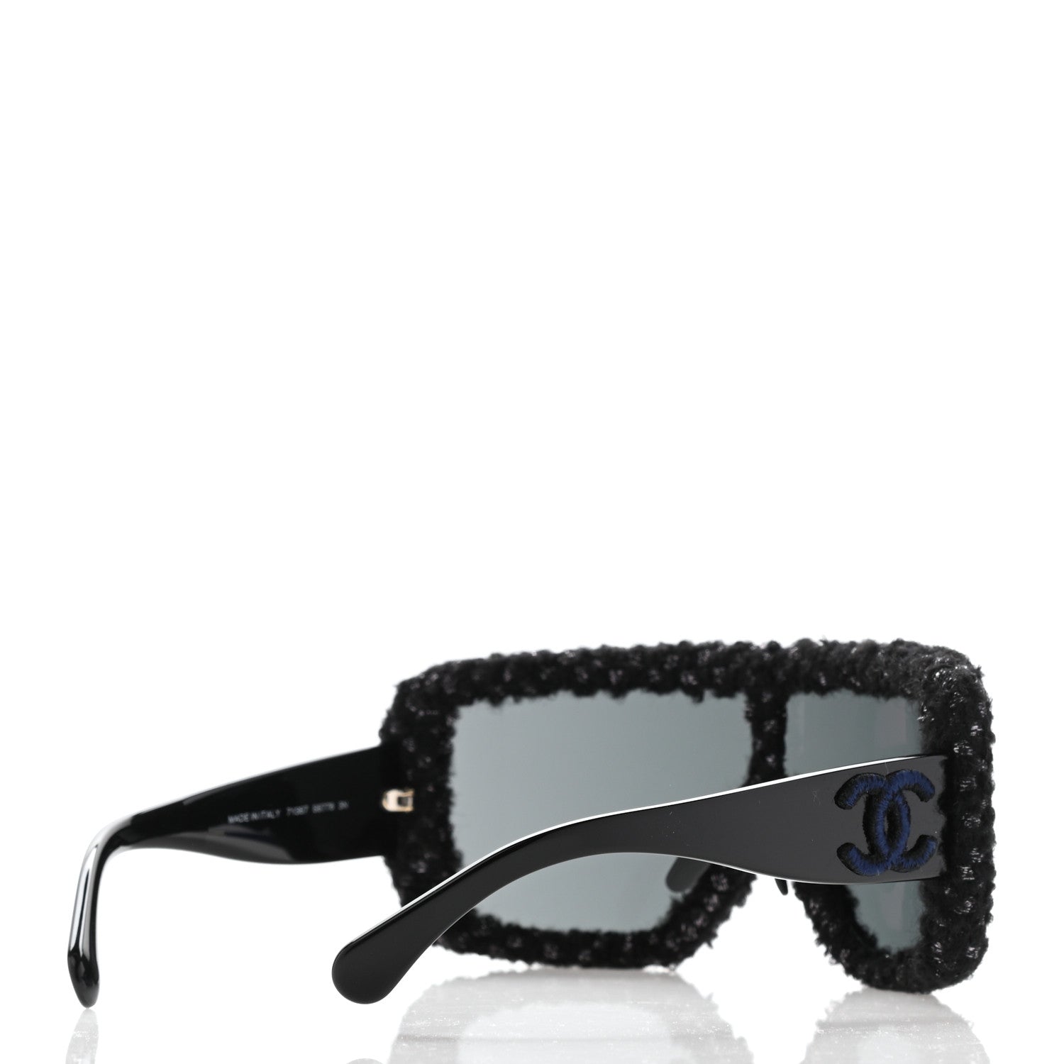 Chanel Tweed Shield Sunglasses 71367 Black 4 of 8