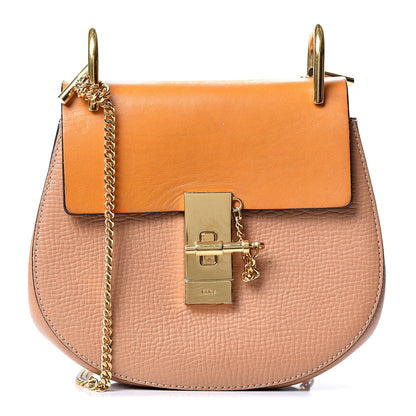 Chloe Grained Calfskin Lambskin Bi-Color Drew Shoulder Bag Wet Sand Sunflower 1 of 9