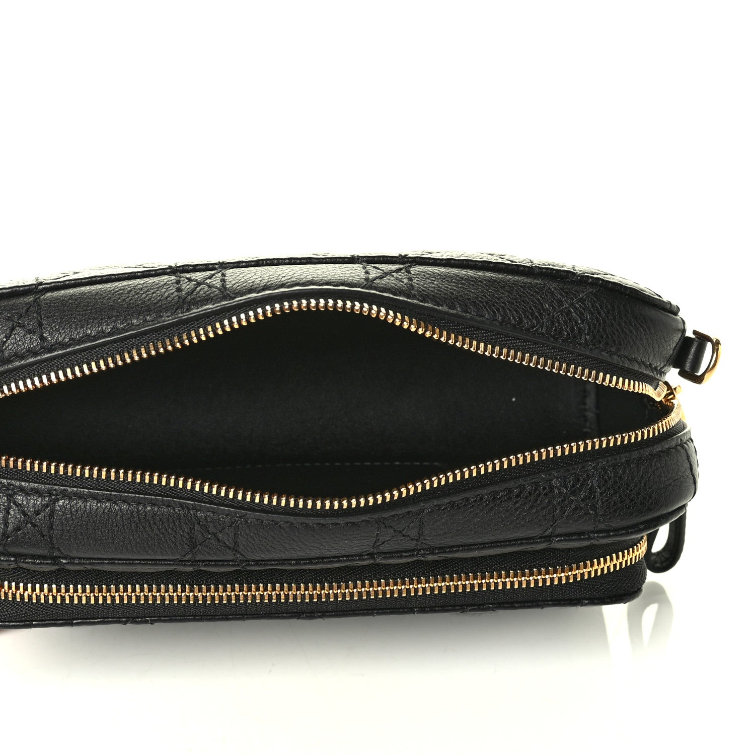 Christian Dior Supple Calfskin Caro Double Pouch Black 4 of 5