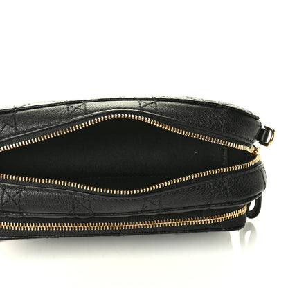 Christian Dior Supple Calfskin Caro Double Pouch Black 4 of 5