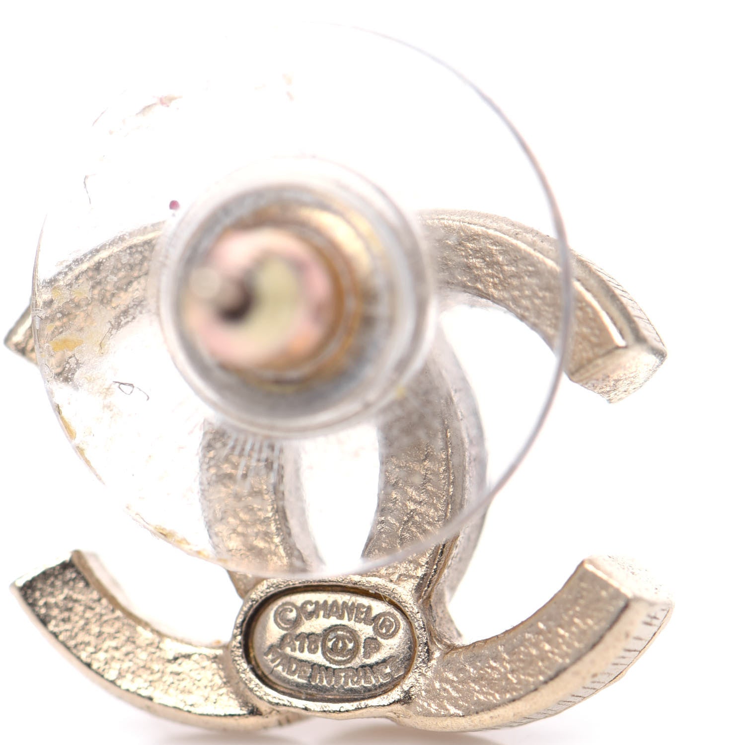 Chanel Crystal CC Earrings Gold 3 of 4